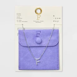 Silver Plated Cubic Zirconia Initial Pendant Necklace - A New Day™ Silver 28 Silver Plated Cubic Zirconia Initial Pendant Necklace - A New Day™ Silver -A New Day GUEST 0dec446d d4a4 4489 961c 9f7ea7a2c16e