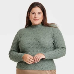 Women's Long Sleeve Slim Fit Mock Turtleneck T-Shirt - A New Day™ -A New Day GUEST 10eeaf4b 0195 4362 a5b0 61bfeda83a3a