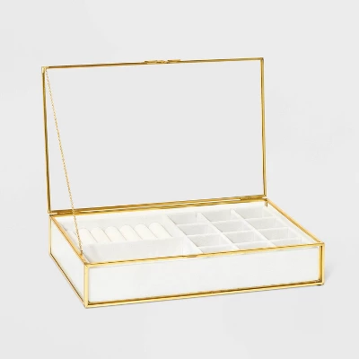Glass Jewelry Organizer - A New Day™ Gold 1 Glass Jewelry Organizer - A New Day™ Gold