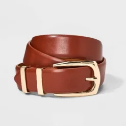Women's Double Buckle Belt - A New Day™ Cognac -A New Day GUEST 1c88cee4 56f1 45af aa75 2b04637fadf6