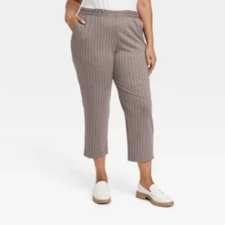 Women's High-Rise Regular Fit Tapered Ankle Knit Pants - A New Day™ -A New Day GUEST 2116070a a4df 44b4 a29c dfe1c87a3e67