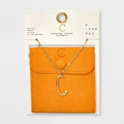 Gold Dipped Scattered Cubic Zirconia Initial Pendant Necklace - A New Day™ Gold -A New Day GUEST 2de07d64 dfee 40c1 b81a 716d0bd94a44