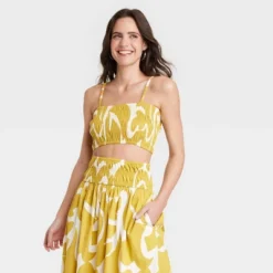 Women's Slim Fit Smocked Tiny Top - A New Day™ -A New Day GUEST 2e38e649 e065 4110 a5b7 bcfe2345c37d