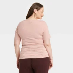 Women's Elbow Sleeve Slim Fit Crew Neck T-Shirt - A New Day™