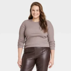 Women's Long Sleeve Slim Fit Crewneck T-Shirt - A New Day™ -A New Day GUEST 362d8c8c d137 458a 9b62 e01367367257