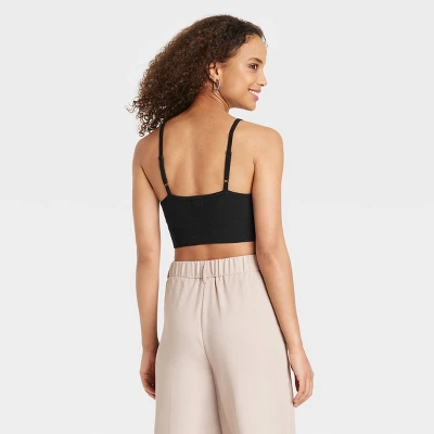 Women's V-Neck Bralette Sweater - A New Day™ 1 Women's V-Neck Bralette Sweater - A New Day™