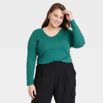 Women's Long Sleeve V-Neck T-Shirt - A New Day™ 9 Women's Long Sleeve V-Neck T-Shirt - A New Day™ - Image 9