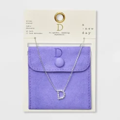 Silver Plated Cubic Zirconia Initial Pendant Necklace - A New Day™ Silver 26 Silver Plated Cubic Zirconia Initial Pendant Necklace - A New Day™ Silver -A New Day GUEST 631faa6d 8a76 41ed bb3d fa03f5cd1ab5