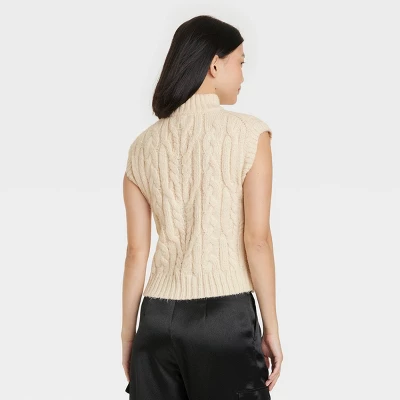 Women's Crewneck Cropped Sweater Vest - A New Day™ 1 Women's Crewneck Cropped Sweater Vest - A New Day™