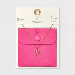 Gold Dipped Cubic Zirconia Initial Pendant Necklace - A New Day™ Gold -A New Day GUEST 75102e0f 763b 451c 869e bdfca5a6384f