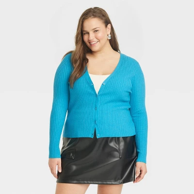 Women's Fine Gauge Ribbed Cardigan - A New Day™ 4 Women's Fine Gauge Ribbed Cardigan - A New Day™ - Image 4