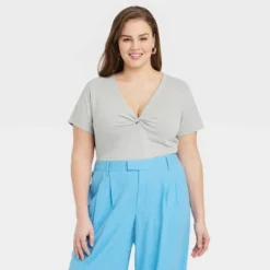 Women's Short Sleeve V-Neck Linen T-Shirt - A New Day™ -A New Day GUEST 8bcdad6a 7873 4844 ae32 2f68b2f2caa6