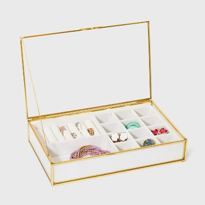 Glass Jewelry Organizer - A New Day™ Gold 2 Glass Jewelry Organizer - A New Day™ Gold - Image 2