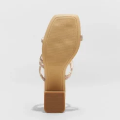 Women's Blakely Rhinestone Mule Heels - A New Day™ Light Beige -A New Day GUEST 8d4c9c82 b44b 45ac b665 63862883659a