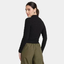 Women's Long Sleeve Slim Fit Mock Turtleneck T-Shirt - A New Day™