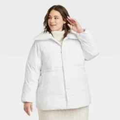 Women's Mid Length Relaxed Puffer Jacket - A New Day™ -A New Day GUEST 993b5f09 ed57 4fc5 8ad2 23763f85bbd5