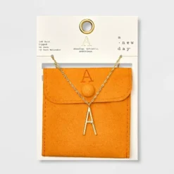 Gold Dipped Scattered Cubic Zirconia Initial Pendant Necklace - A New Day™ Gold -A New Day GUEST a8e9a1ae 0775 4b61 8180 cda000f96ff8