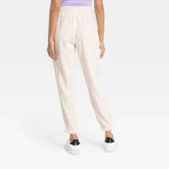 Women's High-Rise Regular Fit Ankle Linen Jogger Pants - A New Dayâ„¢