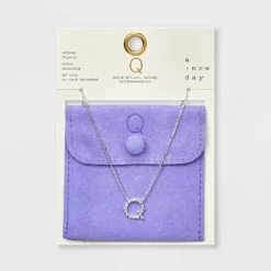 Silver Plated Cubic Zirconia Initial Pendant Necklace - A New Day™ Silver 39 Silver Plated Cubic Zirconia Initial Pendant Necklace - A New Day™ Silver -A New Day GUEST bbca1620 2c1e 412f 9024 273202a9c69b