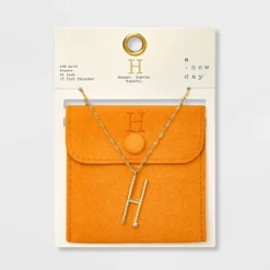 Gold Dipped Scattered Cubic Zirconia Initial Pendant Necklace - A New Day™ Gold -A New Day GUEST e32f0290 0fa8 4cc0 9c37 25a44f76d476