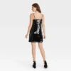 Women's Sleeveless Paillette Mini Party Shift Dress - A New Day™