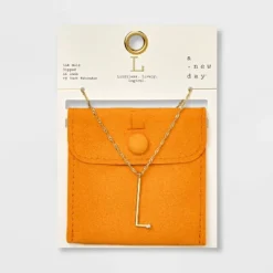 Gold Dipped Scattered Cubic Zirconia Initial Pendant Necklace - A New Day™ Gold -A New Day GUEST f418541b 716e 4a30 8735 4e0b13715999