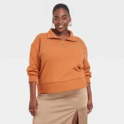 Women's Quarter Zip Sweatshirt - A New Day™ -A New Day GUEST f47ba115 171b 4269 8c39 19892211f27b